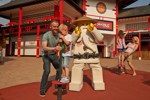 Family meeting LEGO NINJAGO character at LEGOLAND Windsor 