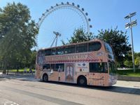 Afternoon Tea Bus in front of London Eye