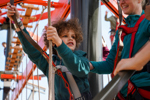 Child enjoying High Ropes at Bear Grylls Adventure 