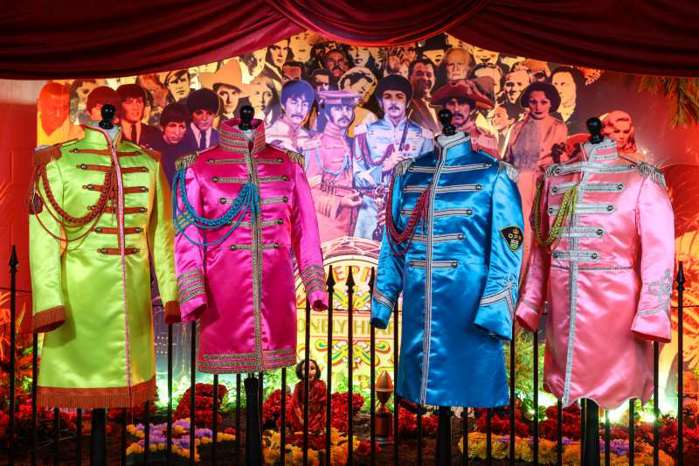 The Beatles Sergeant Pepper stage costumes at the Beatles Story Liverpool