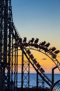 ICON and Big One rides at Blackpool Pleasure Beach