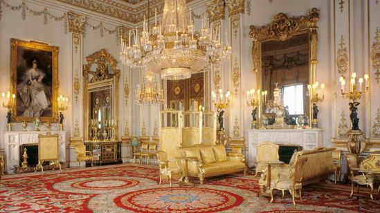 Inside the White Drawing Room at Buckingham Palace