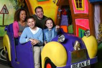 Family enjoying the cadabra ride at Cadbury World