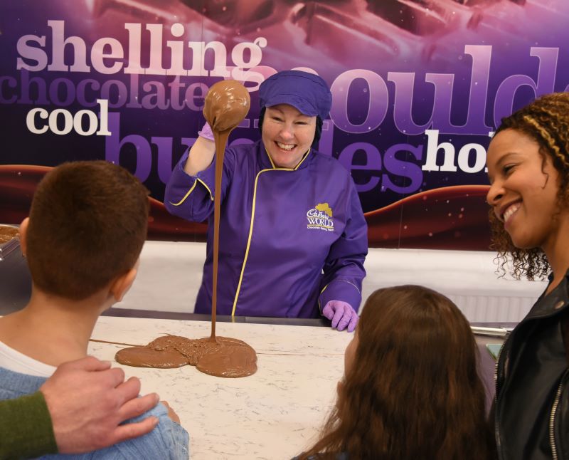 Chocolatier display at Cadbury World