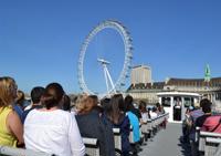 View of London Eye from City Cruises boat