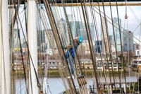 View of visitor on the Cutty Sark Rig Climb Experience