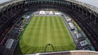 View of Tottenham Hotspur pitch from the top of The Dare Skywalk