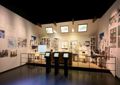 Bright room filled with exhibit contents from Game of Thrones TV series