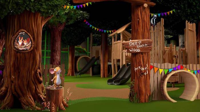 The deep dark wood at the Gruffalo and Friends Clubhouse Blackpool