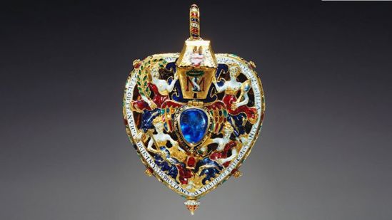 Detailed Darnley jewel at Holyroodhouse