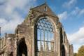 Partially broken wall of Holyroodhouse Abbey