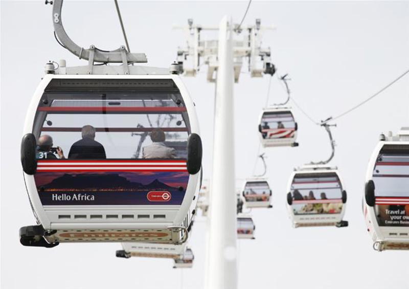 Close up of multiple cable cars 