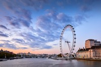 Sunset view of the London Eye