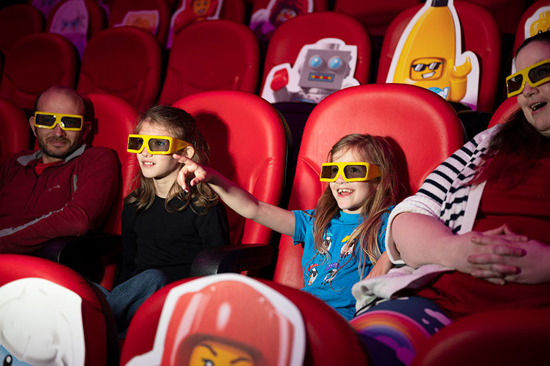 Kids at Legoland Discovery Centre Birmingham loving the cinema
