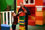 Parent and child enjoying soft play at Legoland Birmingham