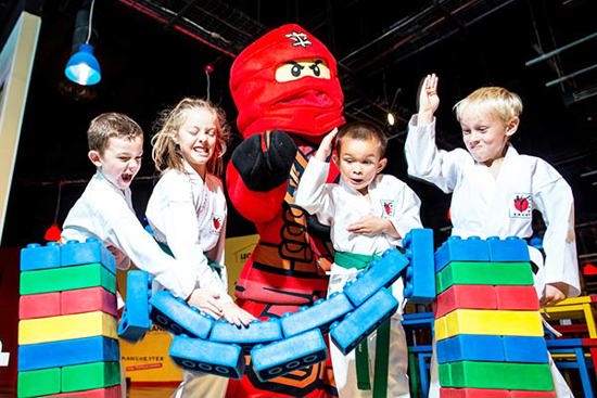Children enjoying Ninja training at Legoland Manchester