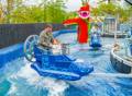 Family enjoying Hydra's Challenge at Legoland Windsor Resort