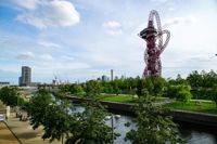 View of River Thames and ArcelorMittal Orbit