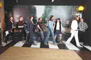 Madame Tussauds Blackpool family with Brian Cox