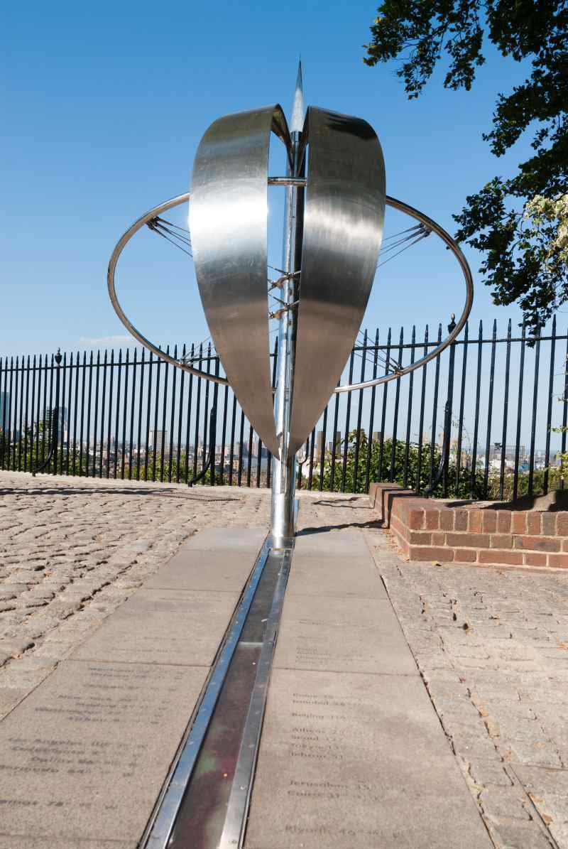 Prime meridian line at the royal observatory greenwich