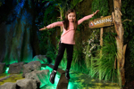 Young girl enjoying rainforest adventure at Sea Life London