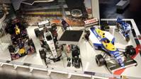 Arial shot of race cars inside Silverstone Museum