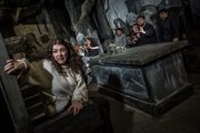 Audience showing thumbs-down gesture in Judge's Courtoom at Edinburgh Dungeon