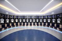 Inside of dressing room at Tottenham Hotspur Stadium Tour 