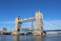 Tower Bridge against blue sky
