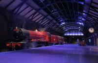 Hogwarts Express train in the station 