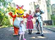 Warwick Castle young children meeting characters 