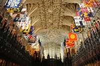 The inside of st George's Chapel at Windsor Castle 